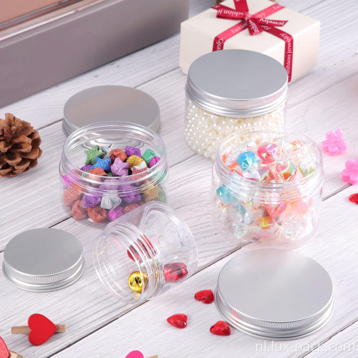 Hoge plastic potten Tall Plastic Jars